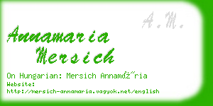 annamaria mersich business card